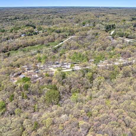 aerial view of park