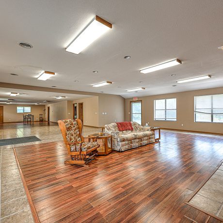 interior of clubhouse area with seating